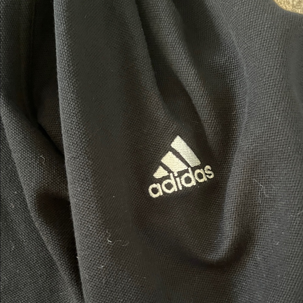 adidas Black Long Sleeve Polo Shirt - Picture 4 of 5